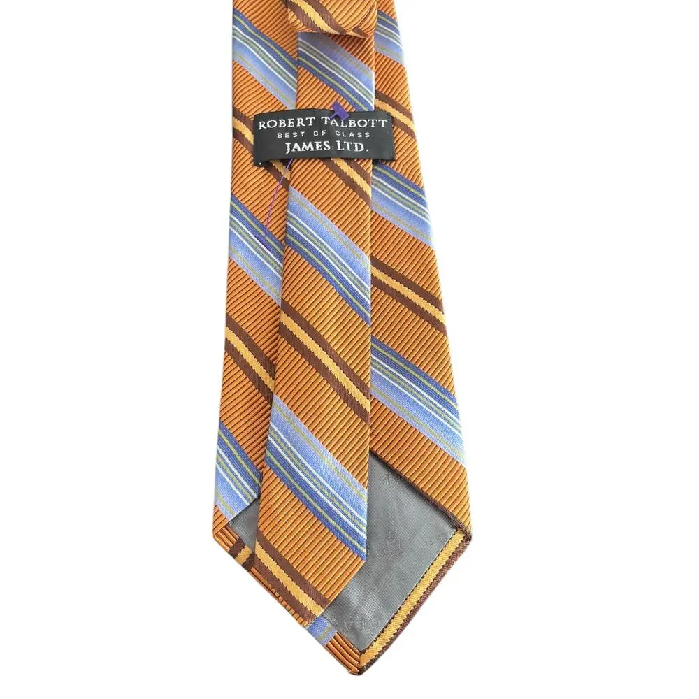 Robert Talbott Best of Class James LTD 100% Silk Neck Tie Orange